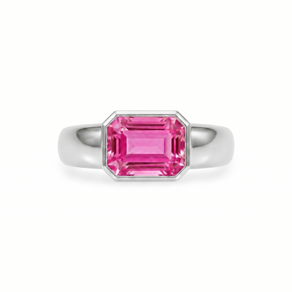 Nexus Lateral Solitaire Ring – Vivid Pink Sapphire