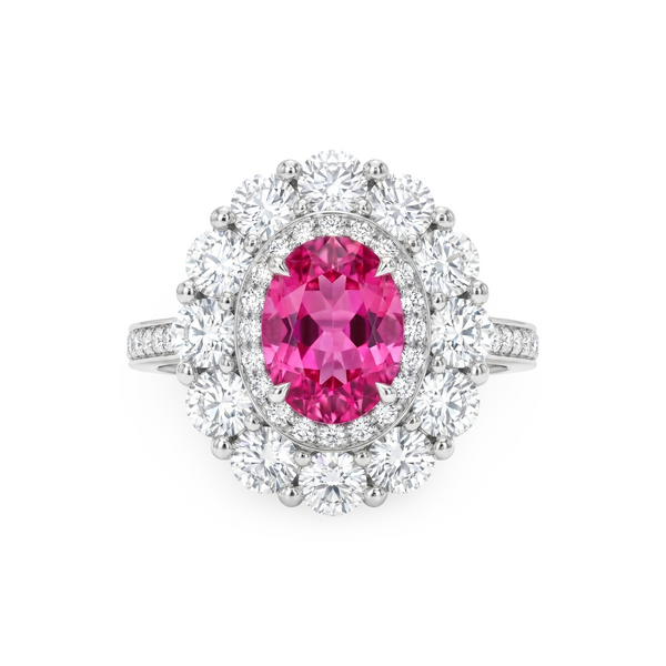 Velara Double Halo Ring – Vivid Pink Sapphire