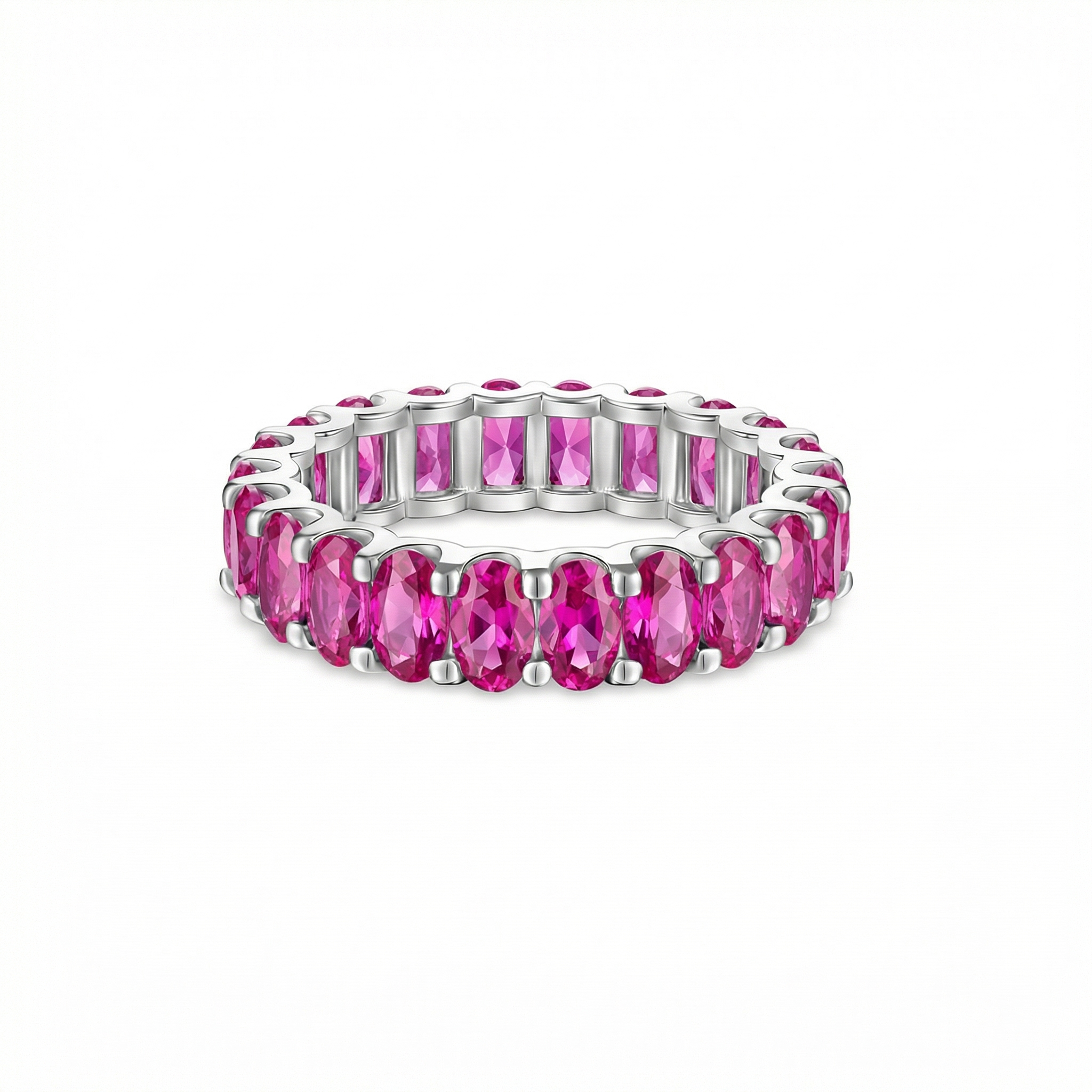 Velara Eternity Ring – Vivid Pink Sapphire