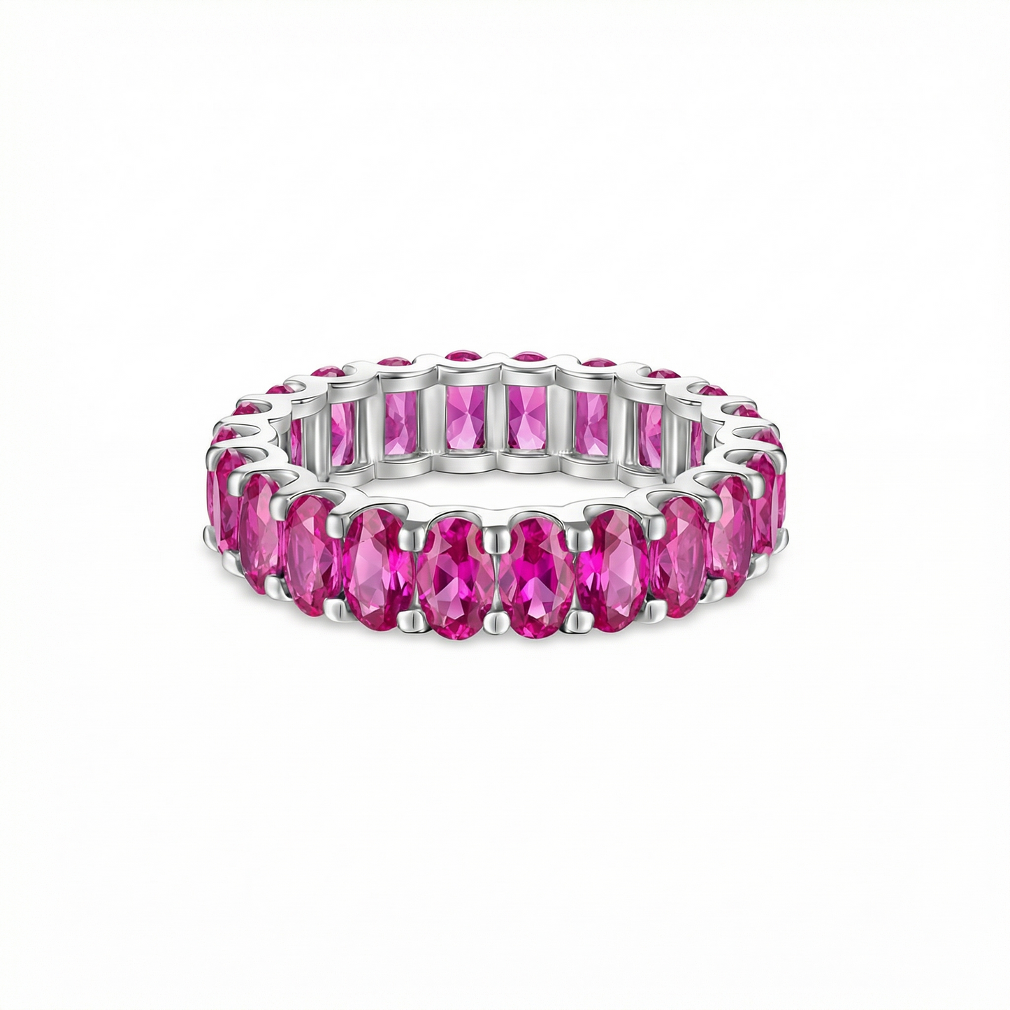 Velara Eternity Ring – Vivid Pink Sapphire