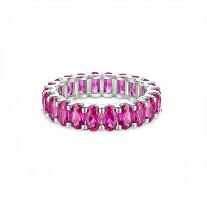 Velara Eternity Ring – Vivid Pink Sapphire