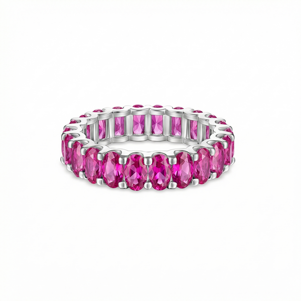 Velara Eternity Ring – Vivid Pink Sapphire