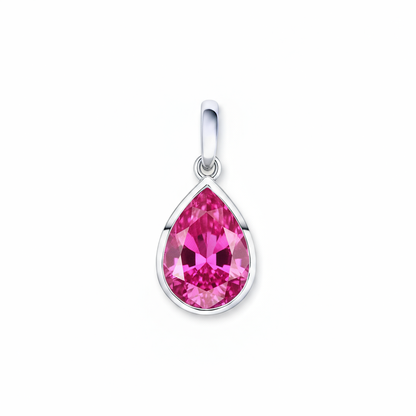 Nova Bold Solitaire Pendant – Vivid Pink Sapphire