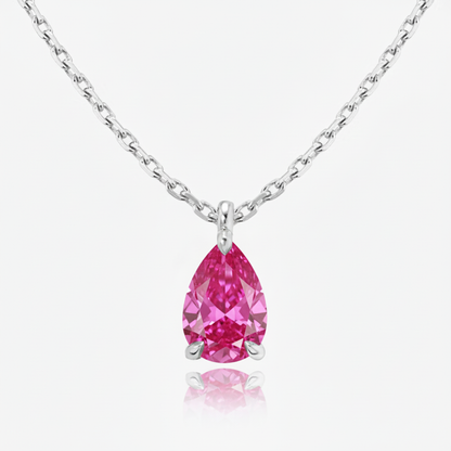 Nova Solitaire Necklace – Vivid Pink Sapphire