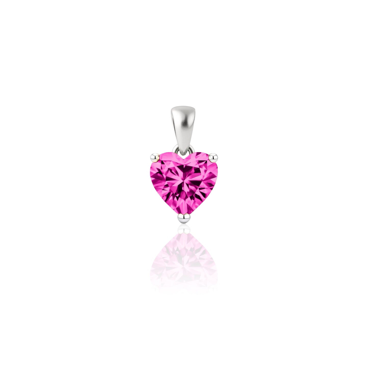 Amore Solitaire Necklace – Vivid Pink Sapphire