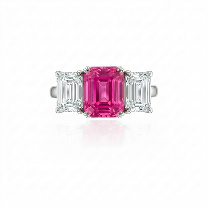 Nexus Trilogy Ring – Vivid Pink Sapphire