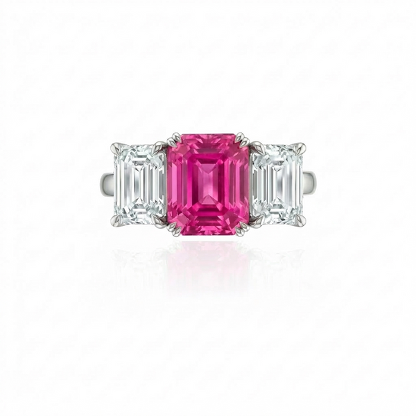 Nexus Trilogy Ring – Vivid Pink Sapphire
