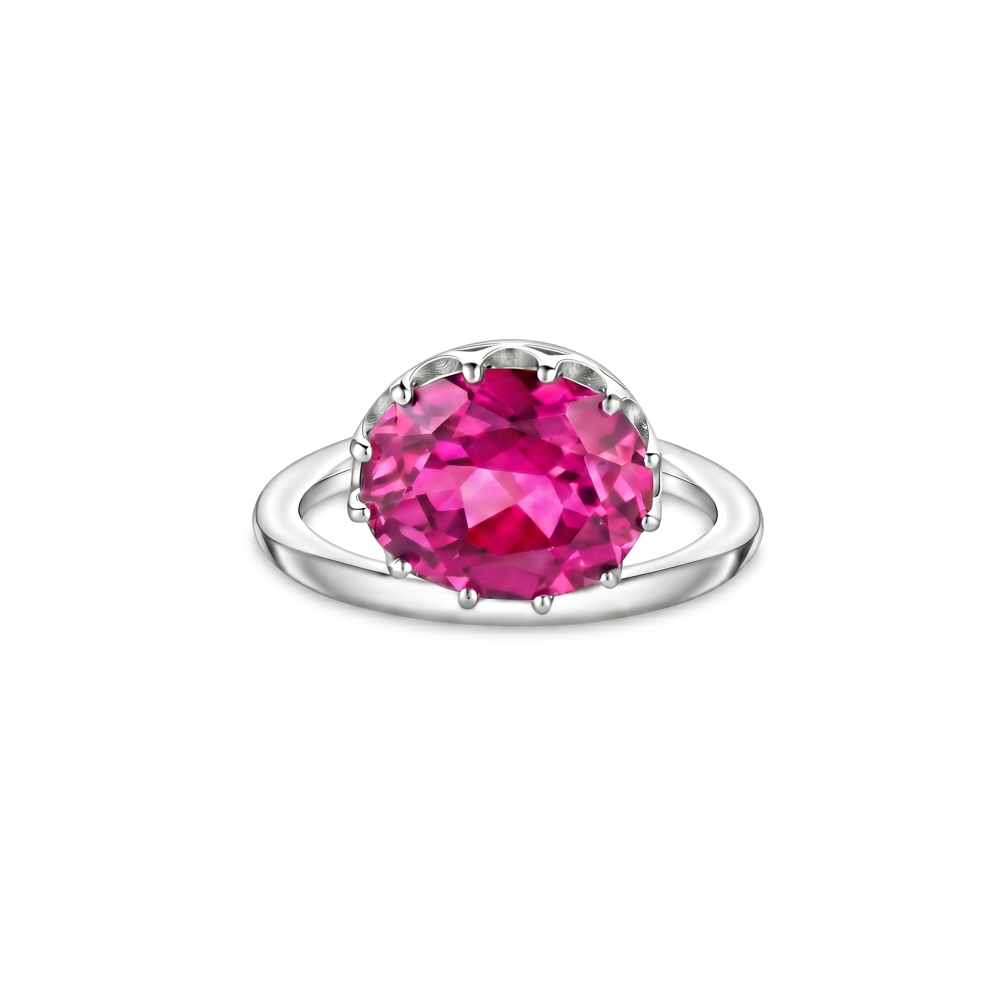 Velara Satellite Ring – Vivid Pink Sapphire