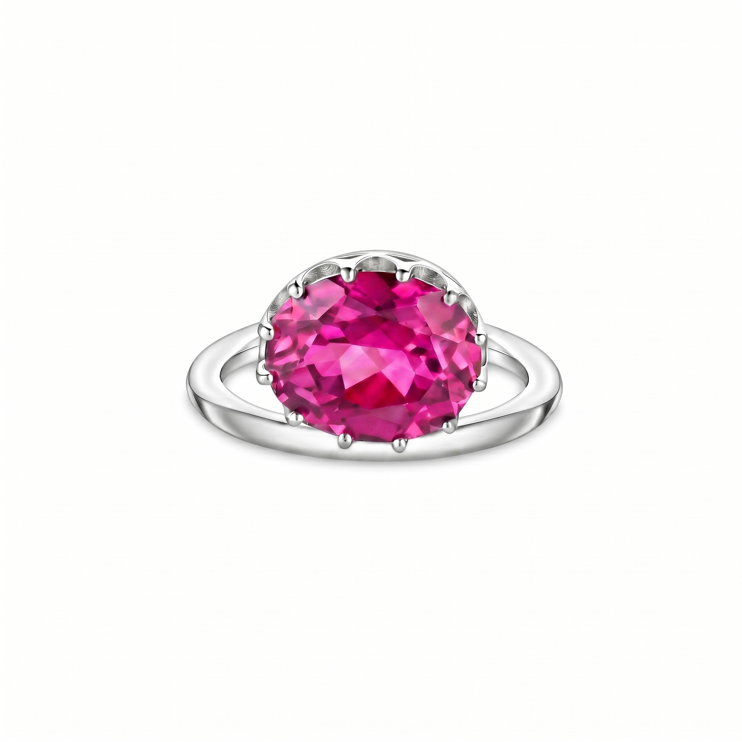 Velara Satellite Ring – Vivid Pink Sapphire