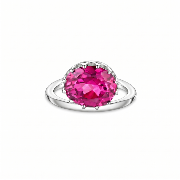 Velara Satellite Ring – Vivid Pink Sapphire