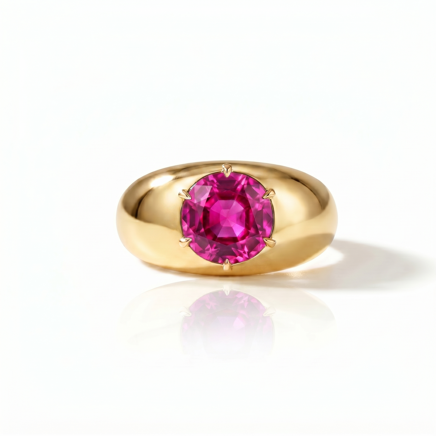 Juno Grand Dome Ring – Vivid Pink Sapphire