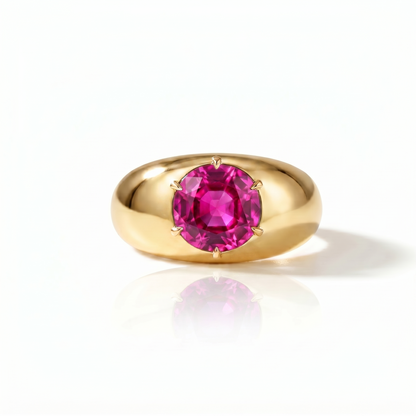 Juno Grand Dome Ring – Vivid Pink Sapphire