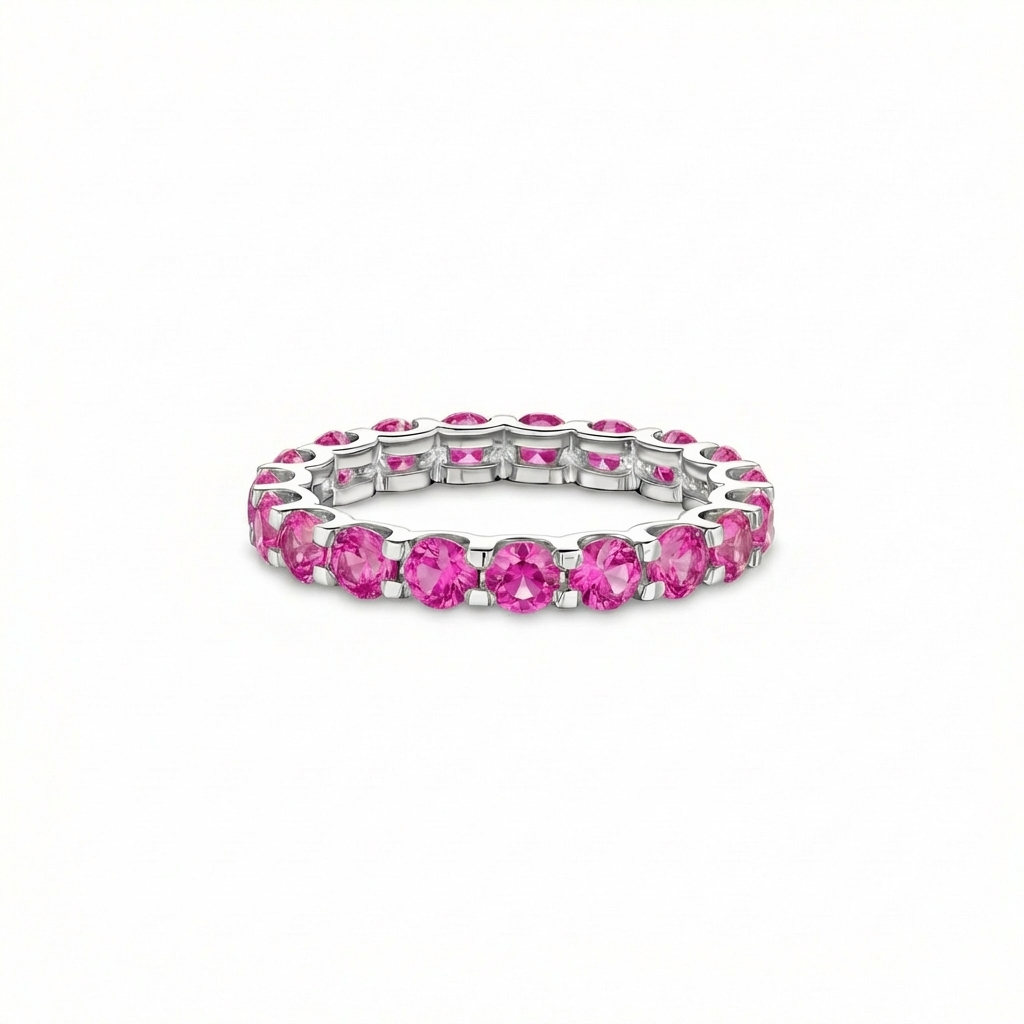Linea Grande Ring – Vivid Pink Sapphire