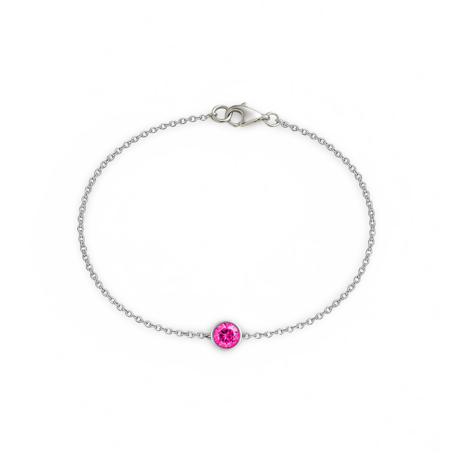 Forma Solitaire Bracelet – Vivid Pink Sapphire