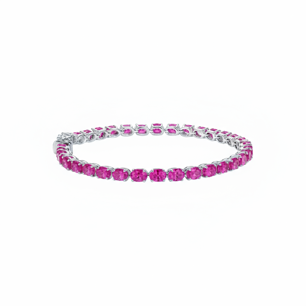 Velara Tennis Bracelet – Vivid Pink Sapphire