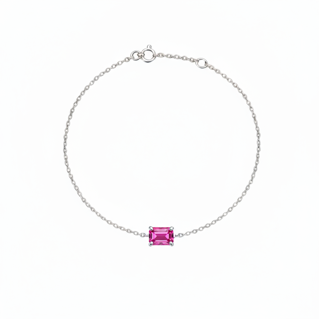 Nexus Solitaire Bracelet – Vivid Pink Sapphire