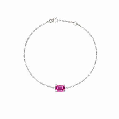 Nexus Solitaire Bracelet – Vivid Pink Sapphire