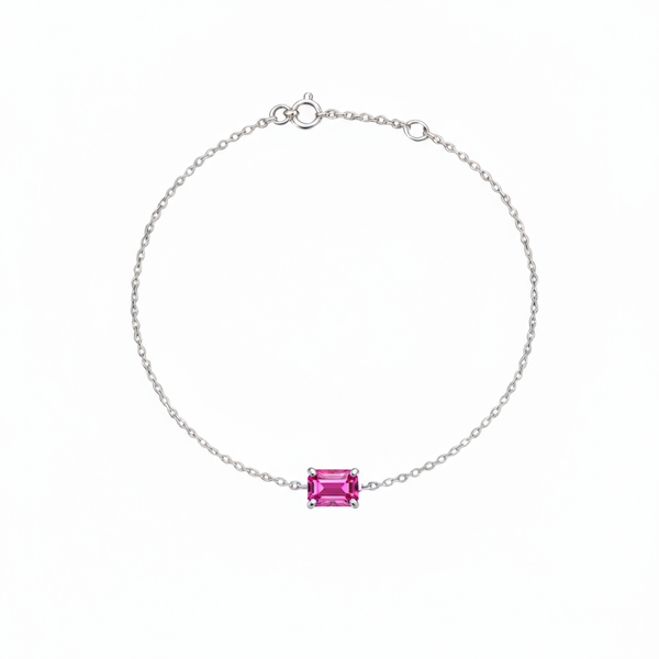 Nexus Solitaire Bracelet – Vivid Pink Sapphire