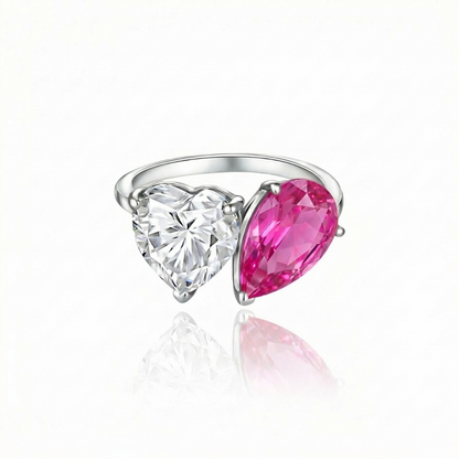 Amore Toi & Moi Ring – Red Ruby