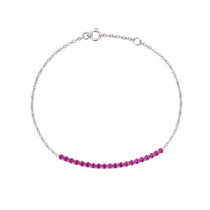 Juno Half Tennis Bracelet – Vivid Pink Sapphire