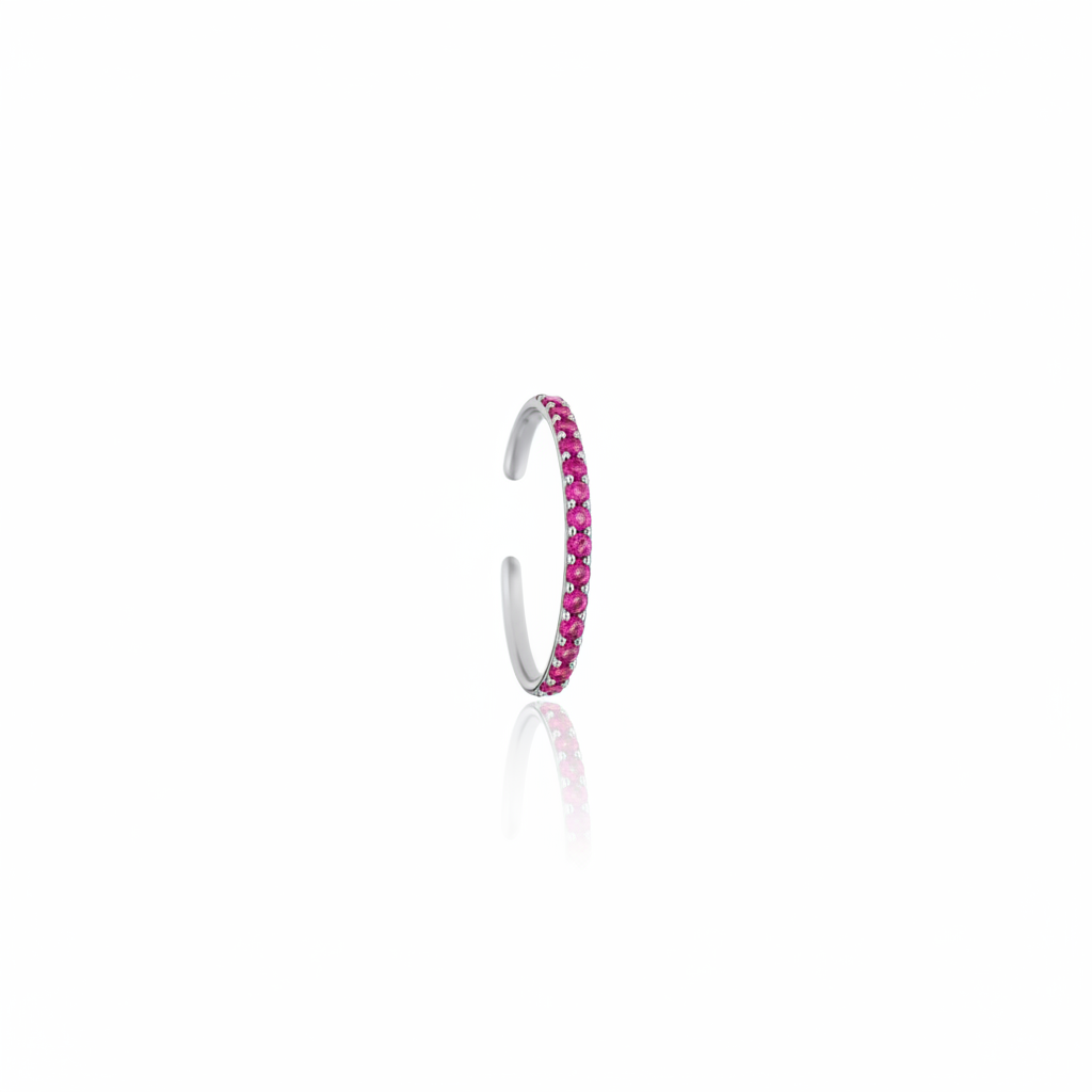 Linea Mini Ear Cuff – Vivid Pink Sapphire