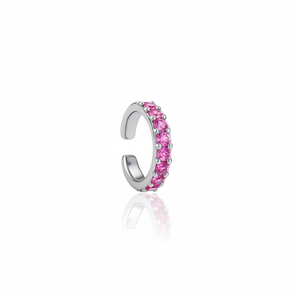 Linea Grande Ear Cuff – Vivid Pink Sapphire