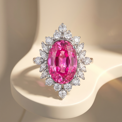 Velara Crown Ring – Vivid Pink Sapphire