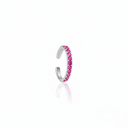 Linea Midi Ear Cuff – Vivid Pink Sapphire
