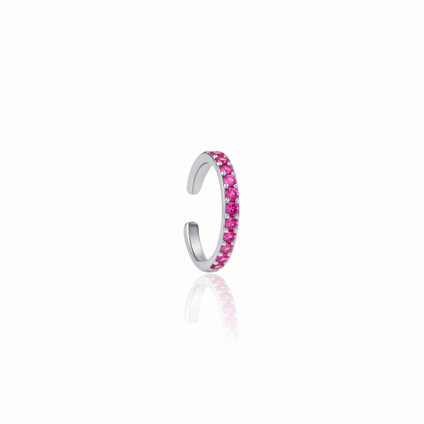 Linea Midi Ear Cuff – Vivid Pink Sapphire
