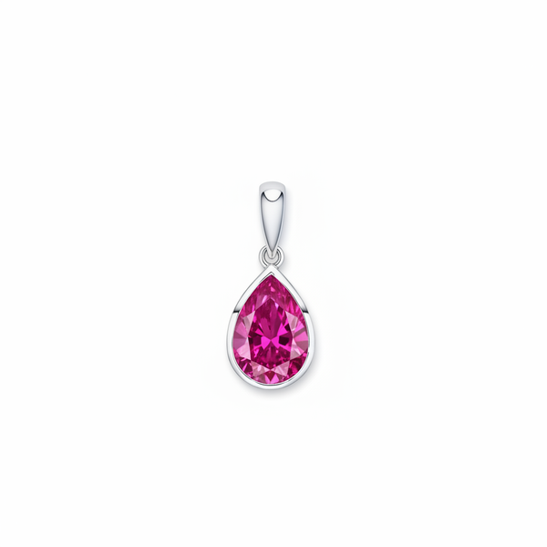 Nova Frame Pendant – Vivid Pink Sapphire