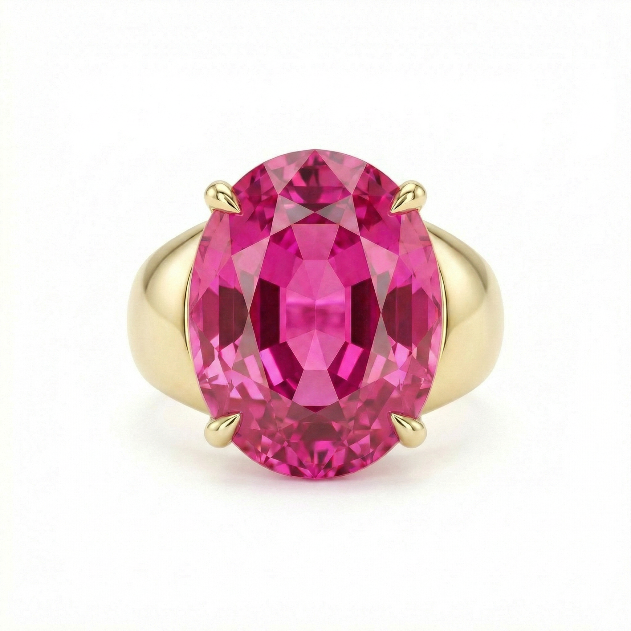 Velara Signet Ring – Vivid Pink Sapphire
