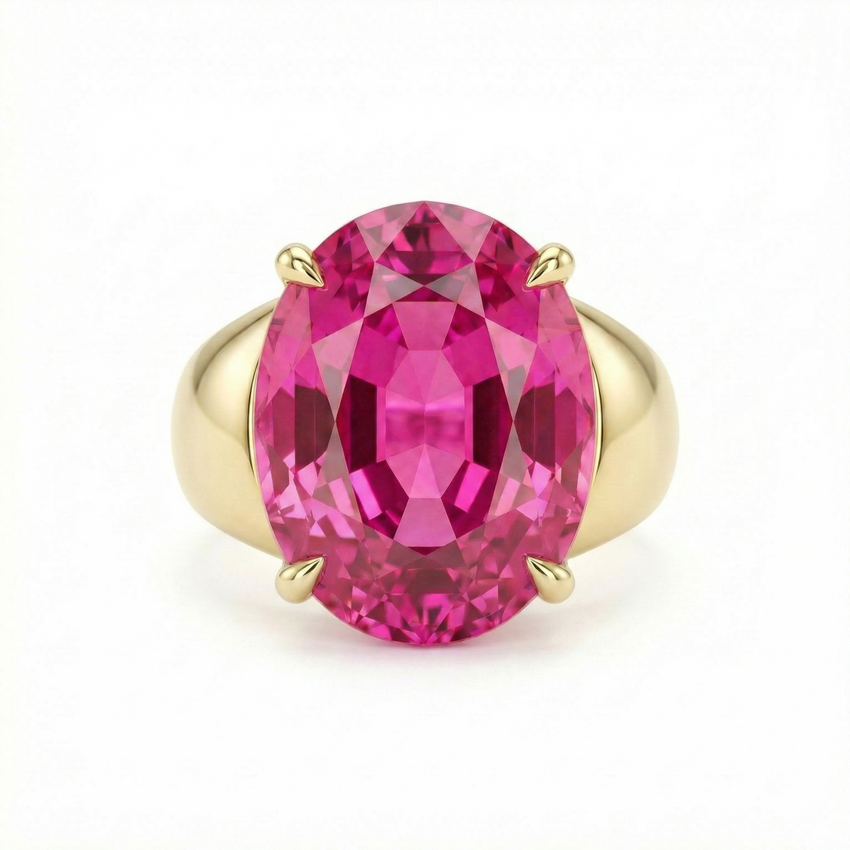 Velara Signet Ring – Vivid Pink Sapphire