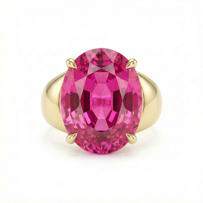 Velara Signet Ring – Vivid Pink Sapphire