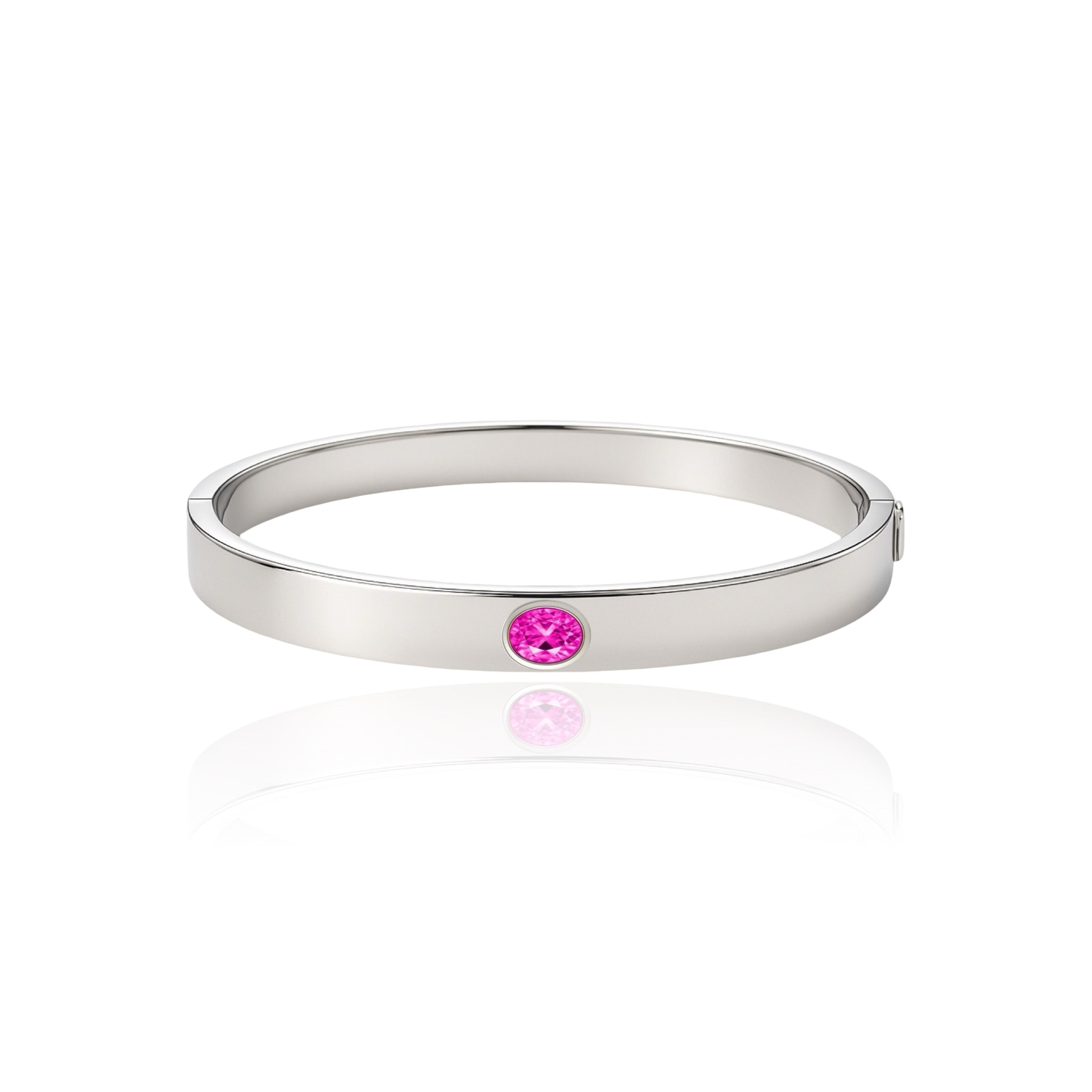 Velara Uno Elemental Bangle – Vivid Pink Sapphire