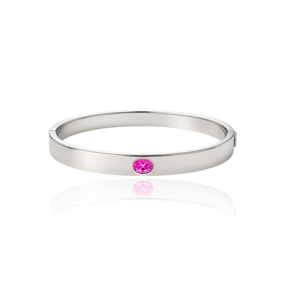 Velara Uno Elemental Bangle – Vivid Pink Sapphire