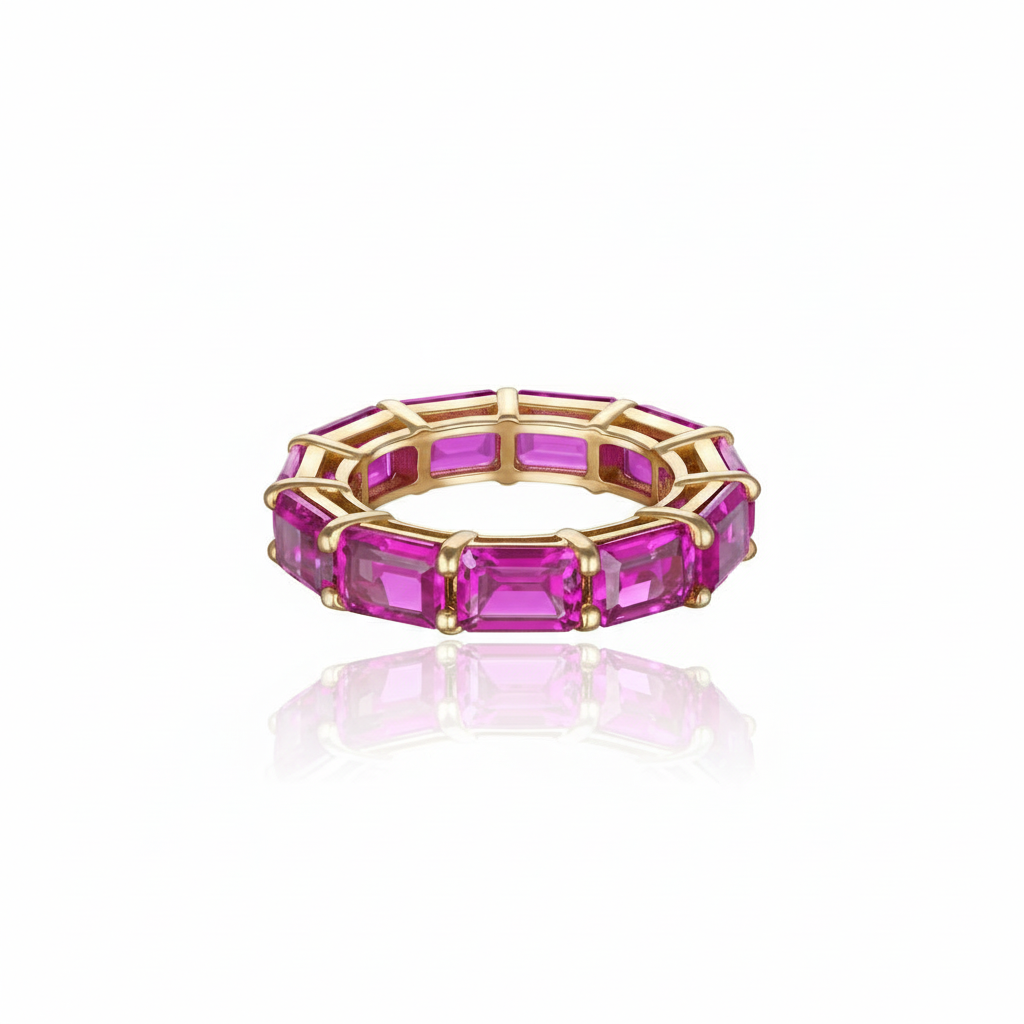 Nexus Tennis Ring – Vivid Pink Sapphire