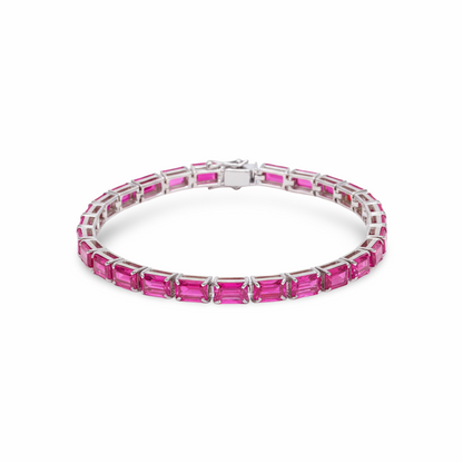 Nexus Tennis Bracelet – Vivid Pink Sapphire
