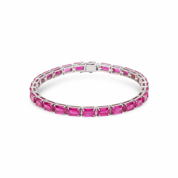 Nexus Tennis Bracelet – Vivid Pink Sapphire