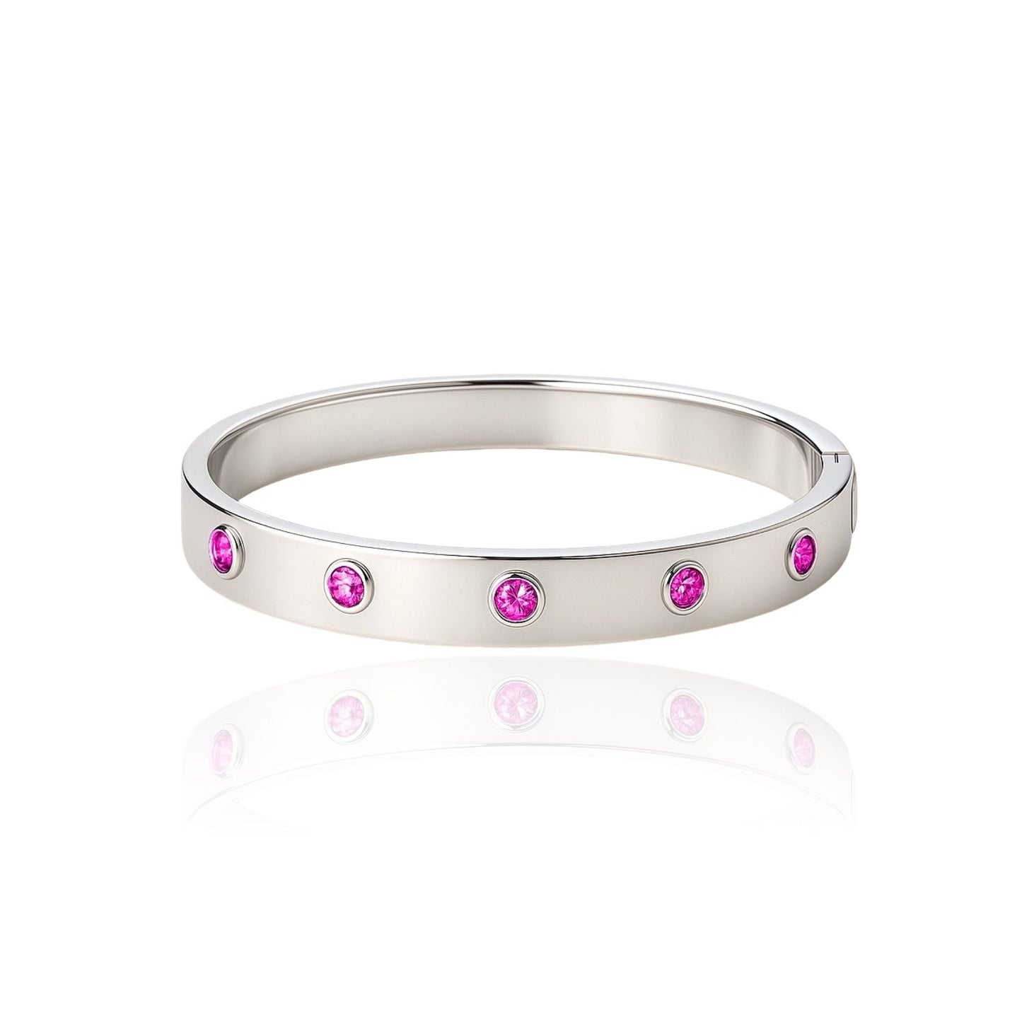 Forma Cinco Elemental Bangle – Vivid Pink Sapphire
