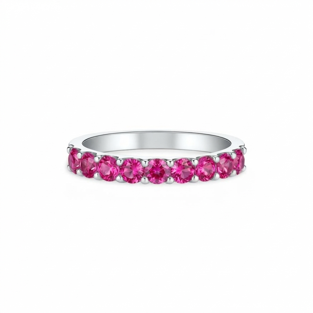 Linea Demi Grande Ring – Vivid Pink Sapphire
