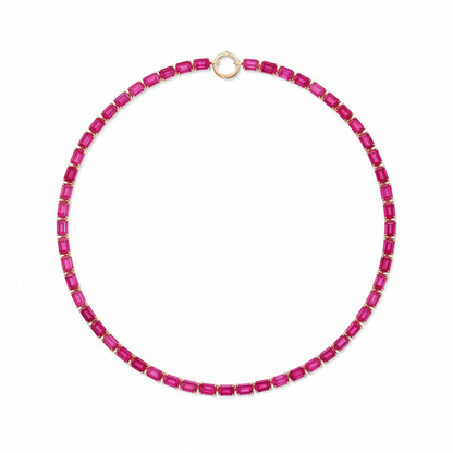 Nexus Tennis Necklace – Vivid Pink Sapphire