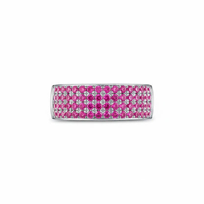 Linea Bold Band Ring – Vivid Pink Sapphire