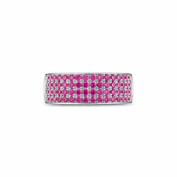 Linea Bold Band Ring – Vivid Pink Sapphire