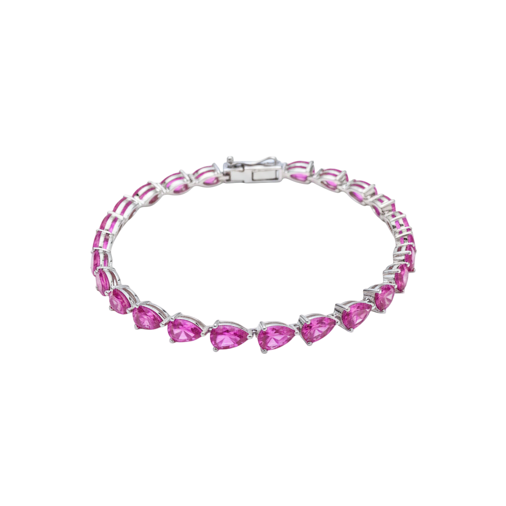 Nova Tennis Bracelet – Vivid Pink Sapphire