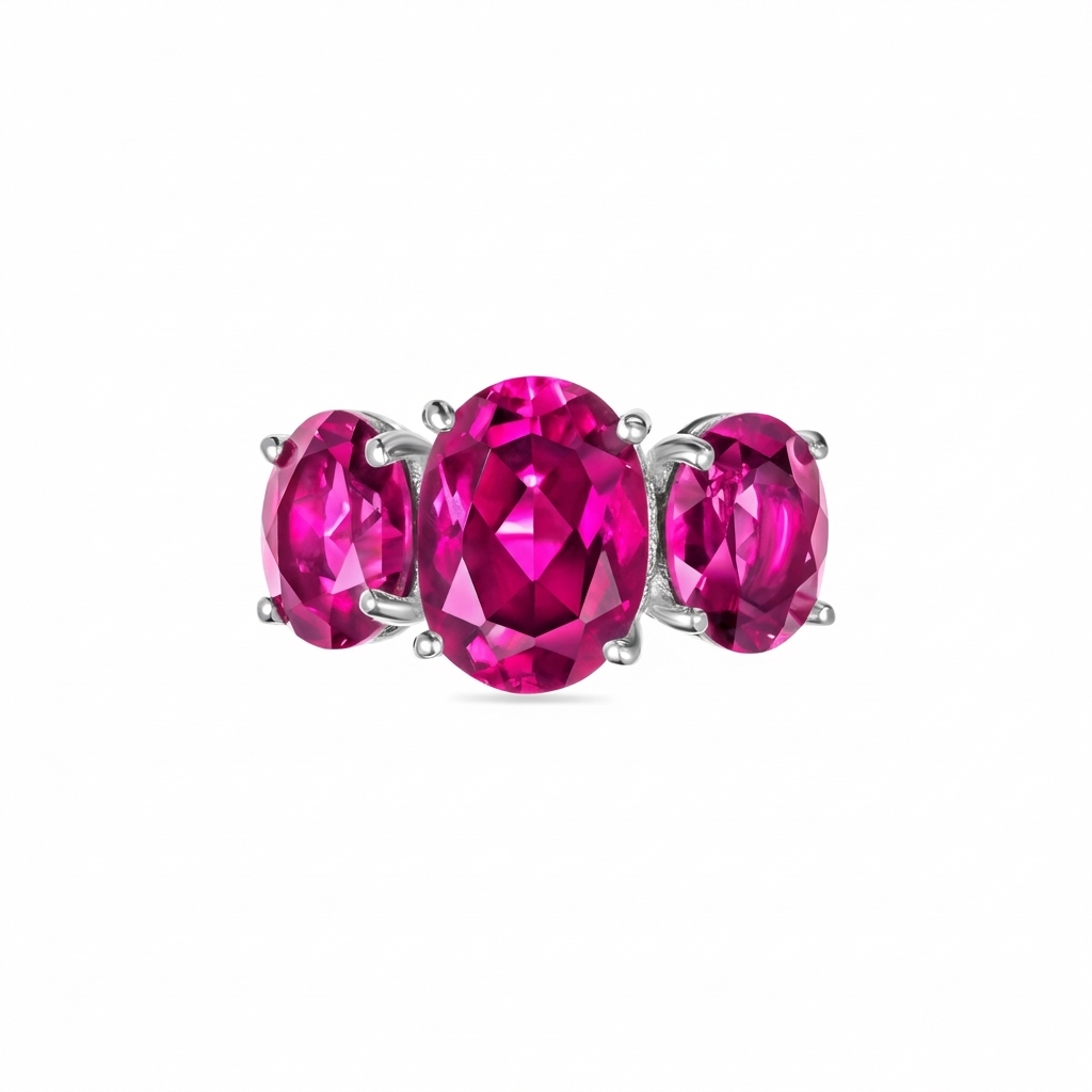 Velara Grand Trilogy Ring – Vivid Pink Sapphire