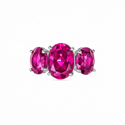 Velara Grand Trilogy Ring – Vivid Pink Sapphire