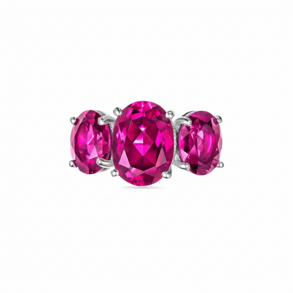 Velara Grand Trilogy Ring – Vivid Pink Sapphire
