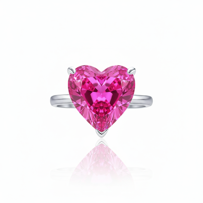 Amore Bold Solitaire Ring – Vivid Pink Sapphire