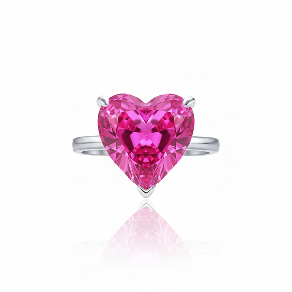 Amore Bold Solitaire Ring – Vivid Pink Sapphire
