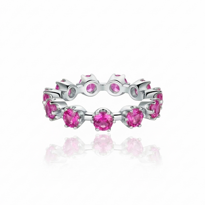 Linea Maxi Station Ring – Vivid Pink Sapphire